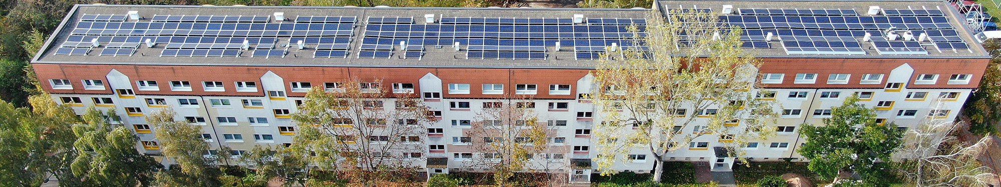 Mieterstrom Photovoltaik Anlage auf einem Dach Bernburg
