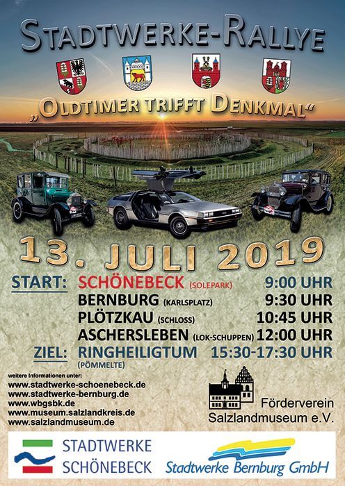 Plakat Stadtwerke Rallye Oldtimer 2019